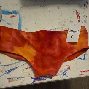 Fused Red and Orange Swim Bottoms